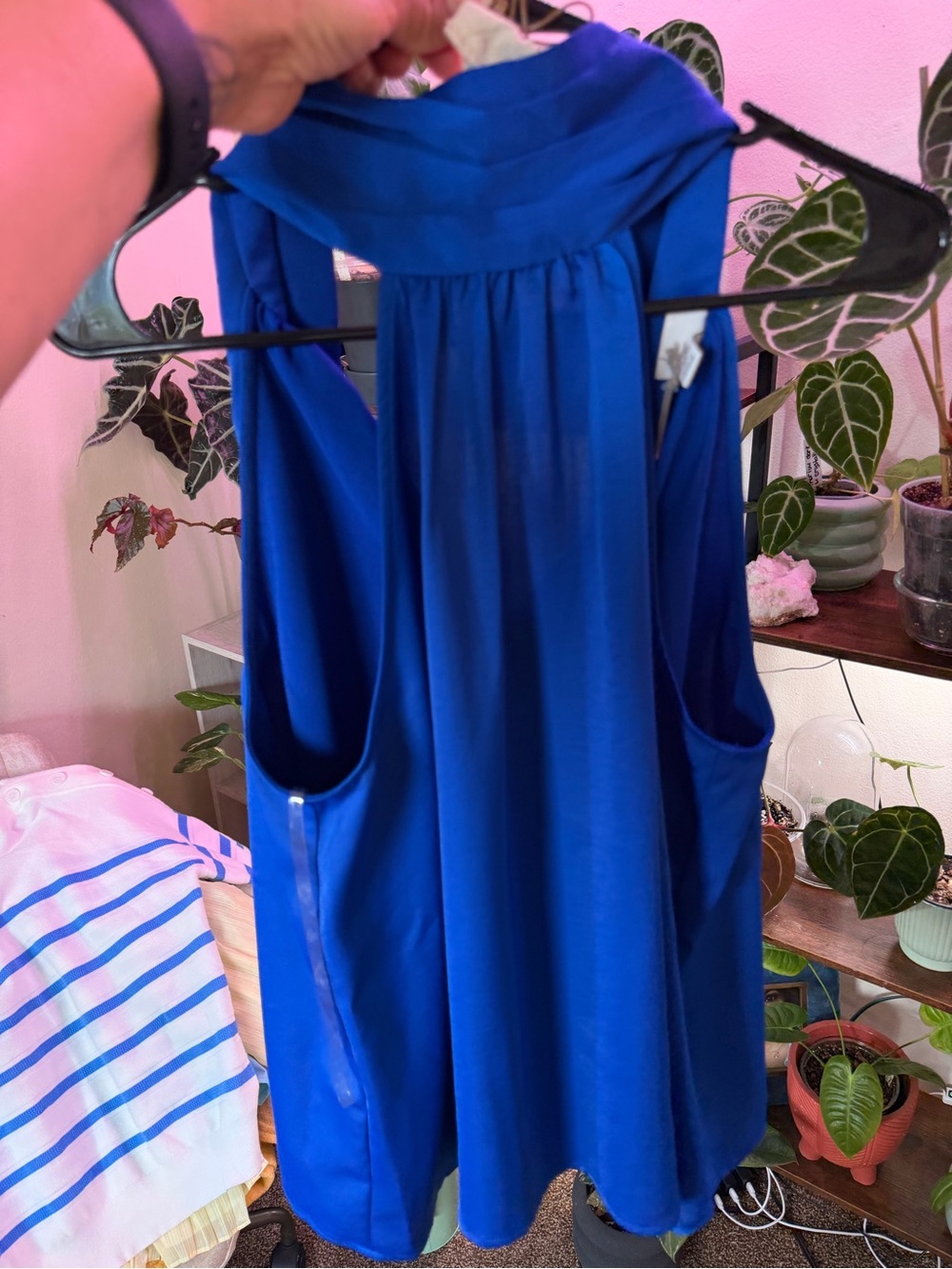 Electric Blue Sleeveless Tunic Top